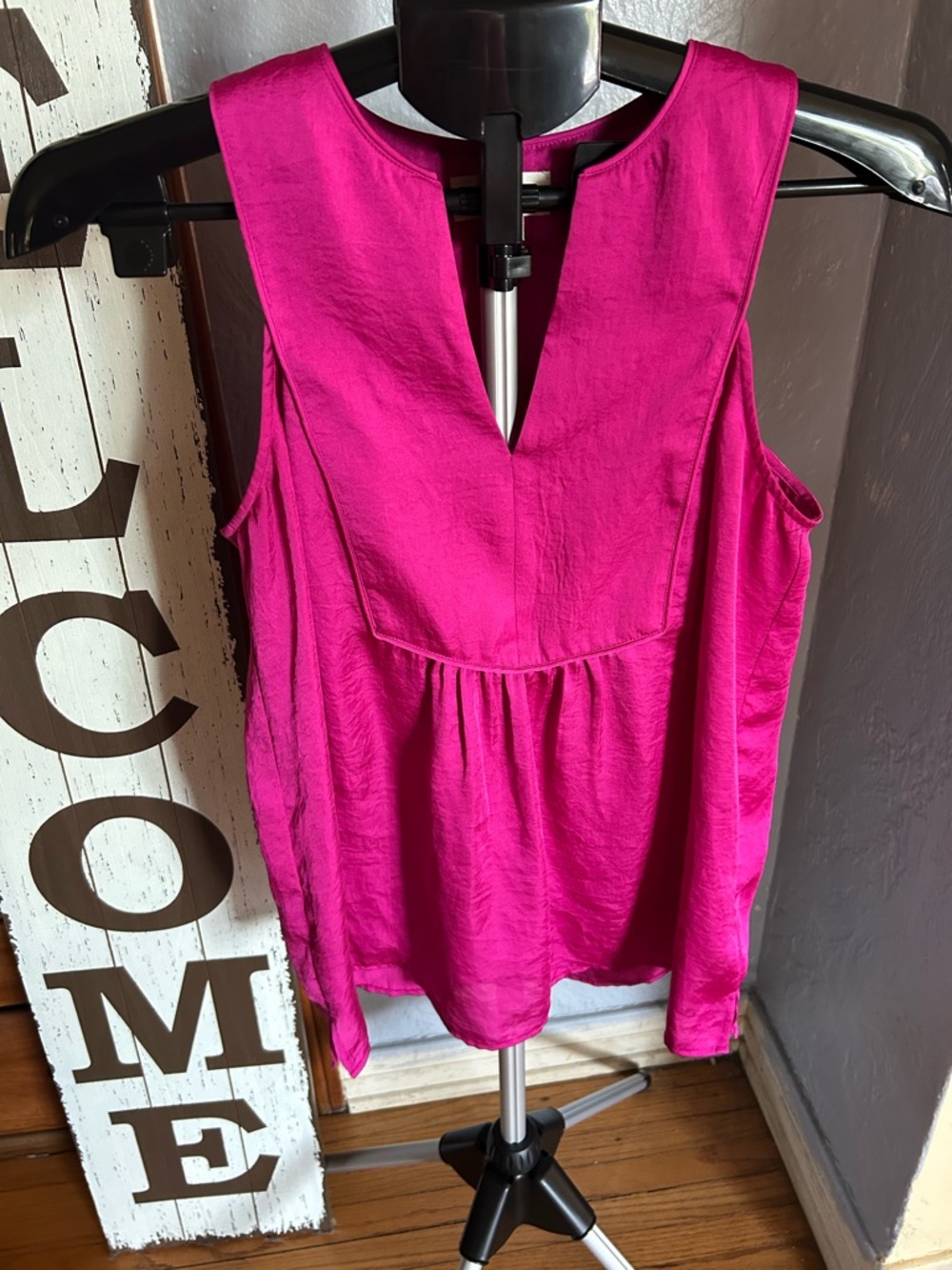 Maeve Fuchsia Sleeveless V-Neck Camisole